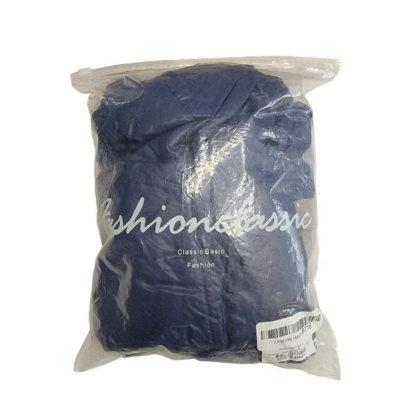 Miaododo Pet Outerwear 2XL Blue Gray Hooded Cotton Insulated Windproof Coat - Picture 11 of 11